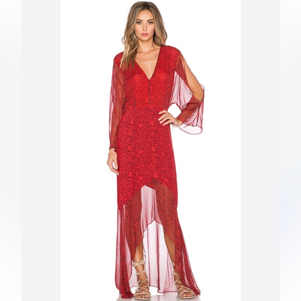 Silk Red Maxi Dress by Twelfth Street by Cynthia Vincent